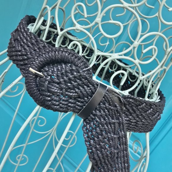 Wide Woven Belt Braided Macrame Belt Womens Vegan Rope Multi Loop Bohemian main image 8